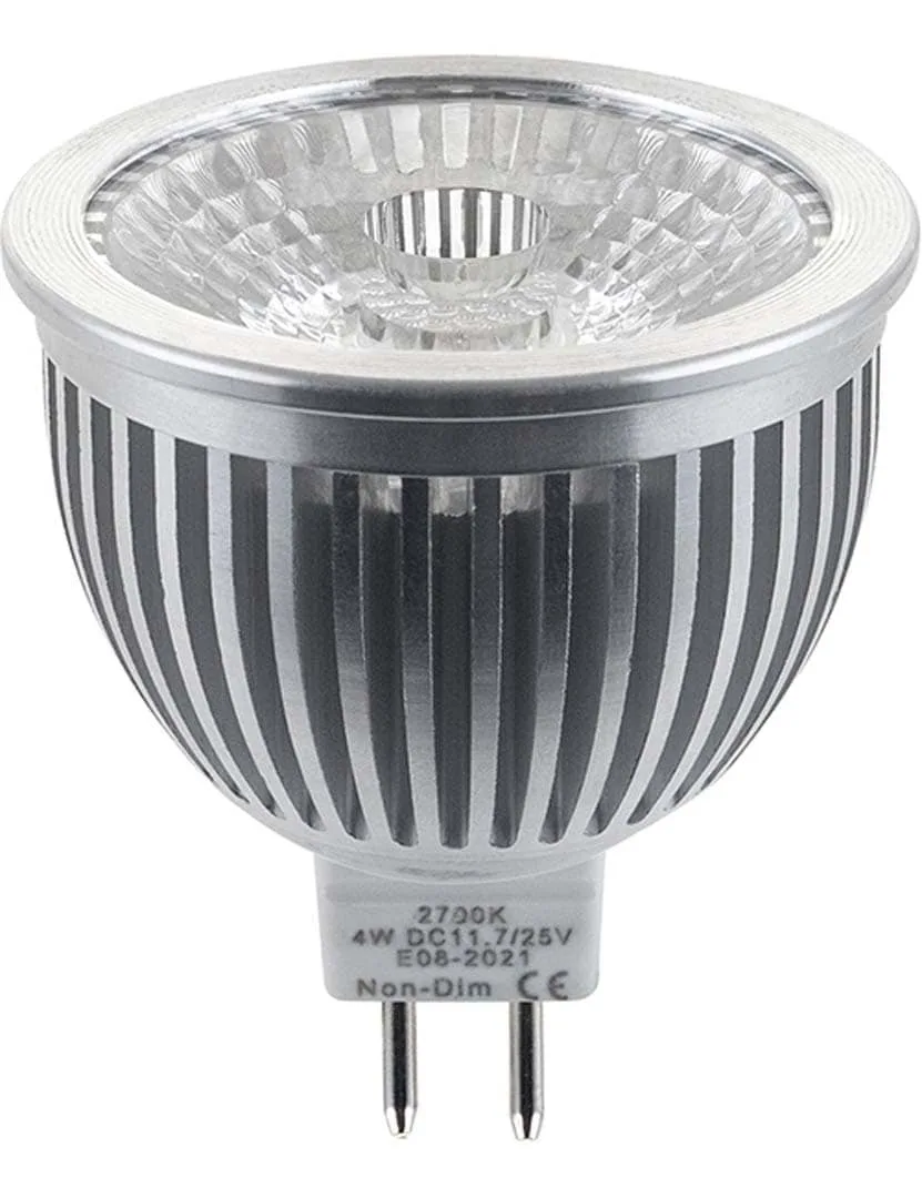 LED MR16 GU5.3 PMMA 50×59 12-30V 280Lm 4W 827 38° AC/DC Non-Dim