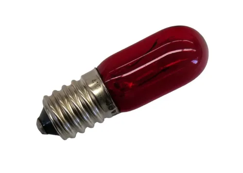 Röhrenlampe 48V 7W 16x48mm E14 rot