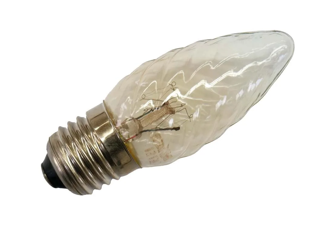 Kerze gedreht 240V 15W 35x98mm E27 Kerze klar gedreht