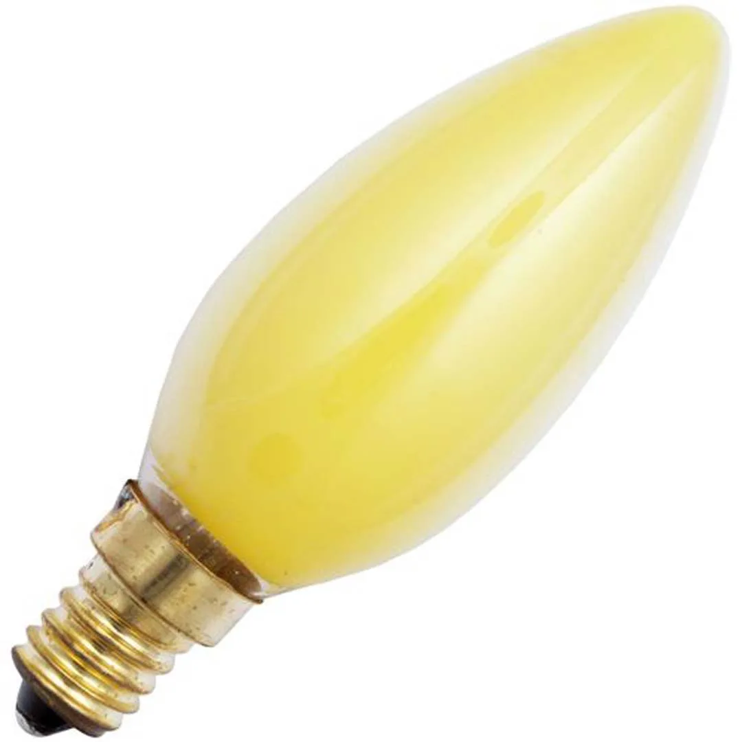 Kerze 240V 25W 35x98mm E14 gelb