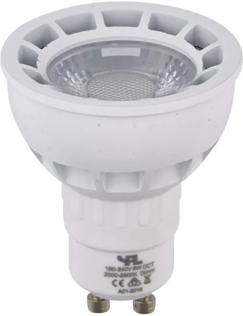 LED MR16 LED GU10 DTW 50x58 230V 250Lm 5.5W 820-828 40° AC White/Nickel Dim