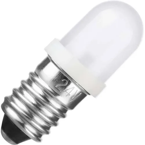 LED Signal-Röhrenlampe E10 Single Led T8.5x28 24V 20mA AC/DC Diffused 20Khrs