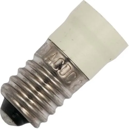 LED Signal-Röhrenlampe E10 Multi Chip T10x26 24V 18mA DC gelb