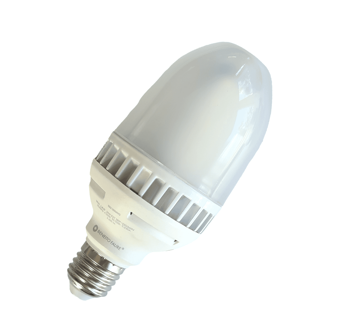 LED Dekorativ Beneito Faure 240V 25W(=120W) 70x156mm E27 4000K 2225lm 360°