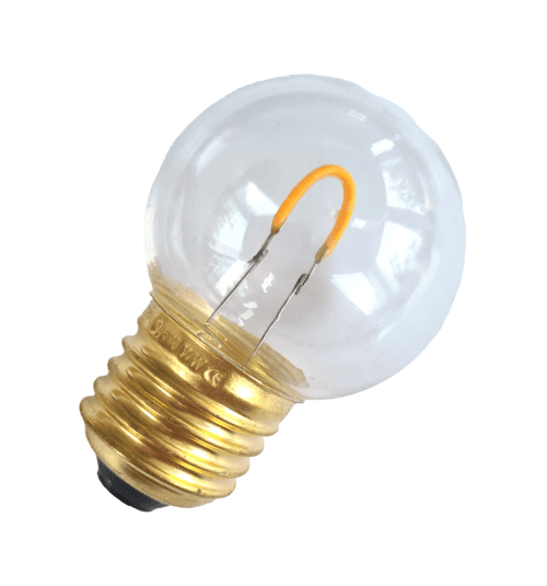 LED Zier-/Tropfen Deco curved 240V 0.6W 45x75mm E27 warmwhite 2400K