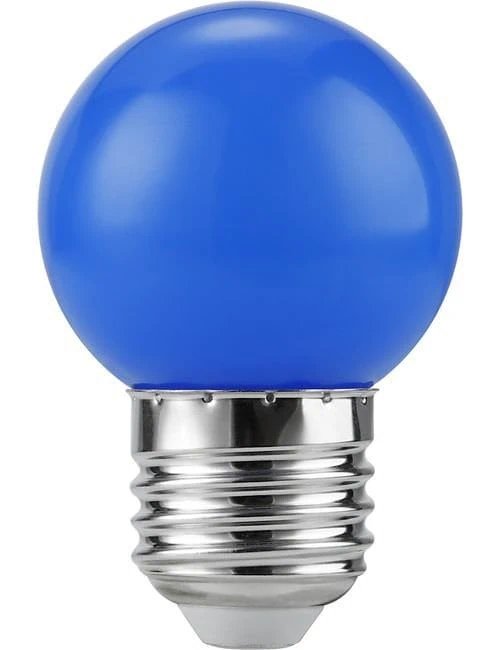 LED Zier-/Tropfen E27 Ball G45x68 230V 1W 320° AC Blue Non-Dim LED Zier-/Tropfen E27 Ball G45x68 230V 1W 320° AC Blue Non-Dim