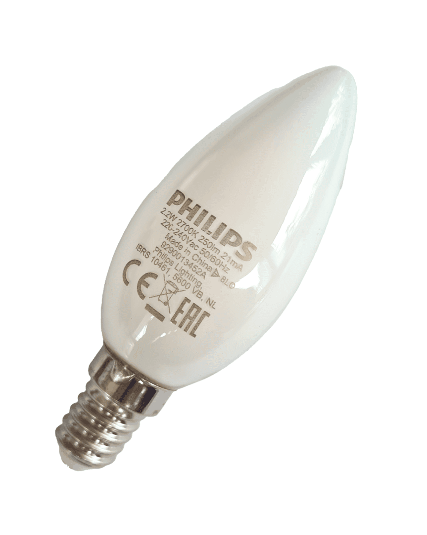 LED Kerze 220-240V 2.2W (=25W) 97x35mm E14 2700K 250lm opal