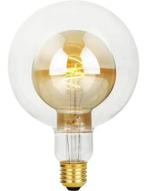 LED E27 Flex Double Globe G125x180 470Lm 4.9W 922 AC Clear/Gold Dim
